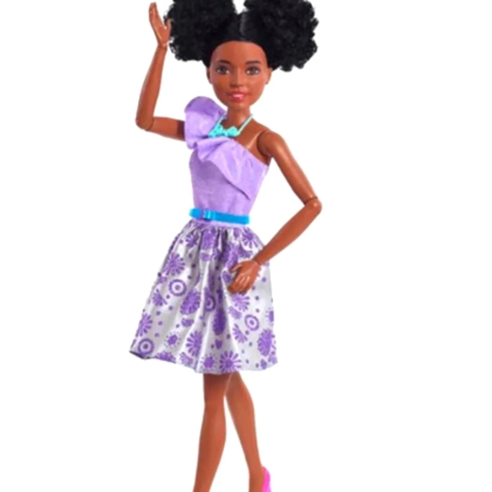green emerald velvet dress Barbie Glitz Doll-Brunette and Purple Dress — Adventure Hobbies & Toys main image 0